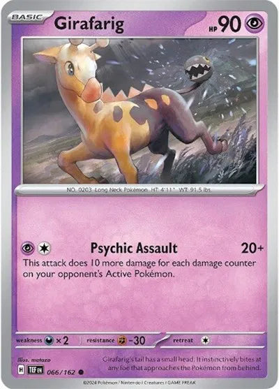 066/162 Girafarig Reverse Holo - Temporal Forces