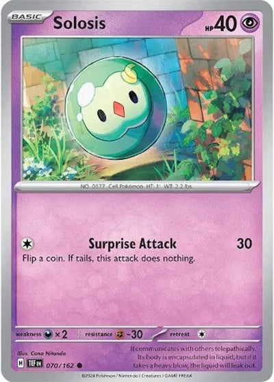 070/162 Solosis Reverse Holo - Temporal Forces