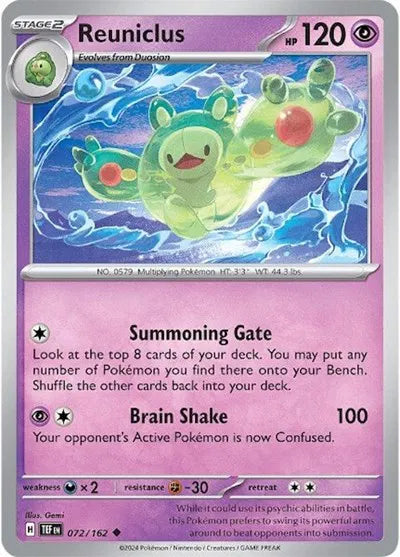 072/162 Reuniclus Reverse Holo - Temporal Forces