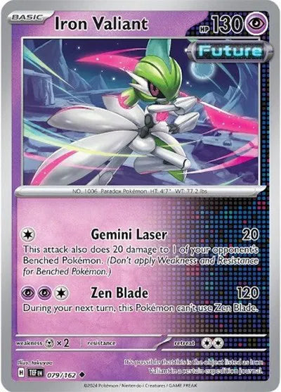 079/162 Iron Valiant Reverse Holo - Temporal Forces