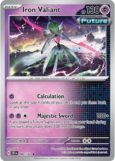 080/162 Iron Valiant Holofoil - Temporal Forces