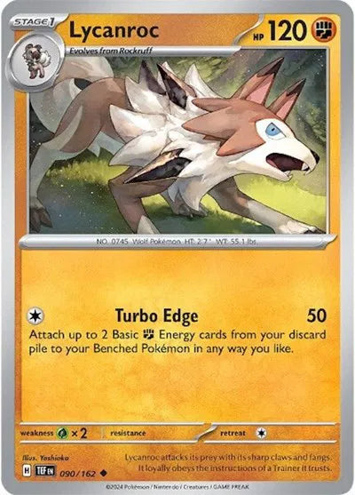 090/162 Lycanroc Reverse Holo - Temporal Forces