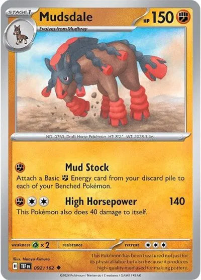 092/162 Mudsdale Reverse Holo - Temporal Forces