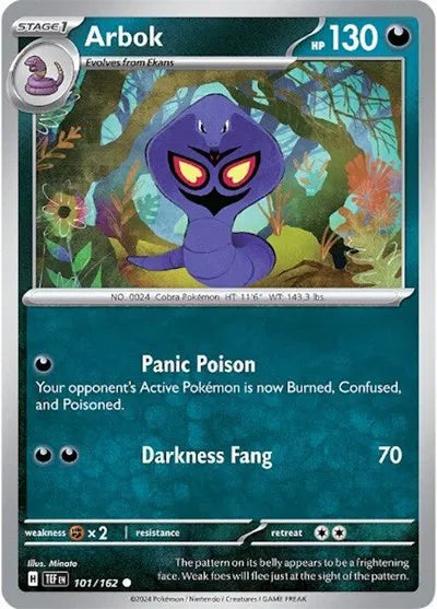 101/162 Arbok Reverse Holo - Temporal Forces