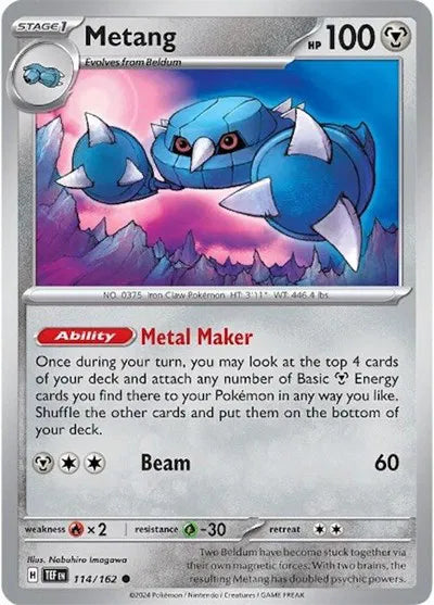 114/162 Metang Reverse Holo - Temporal Forces