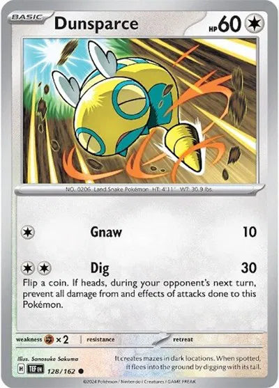 128/162 Dunsparce Reverse Holo - Temporal Forces
