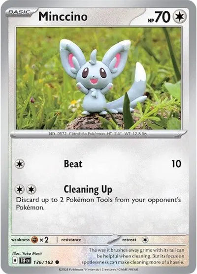 136/162 Minccino Reverse Holo - Temporal Forces