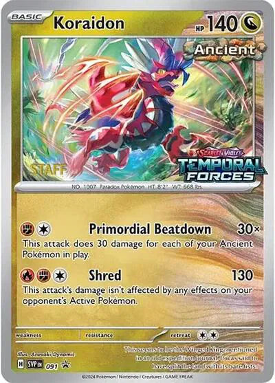 SVP 091 Koraidon (Staff) - SVP Black Star Promo