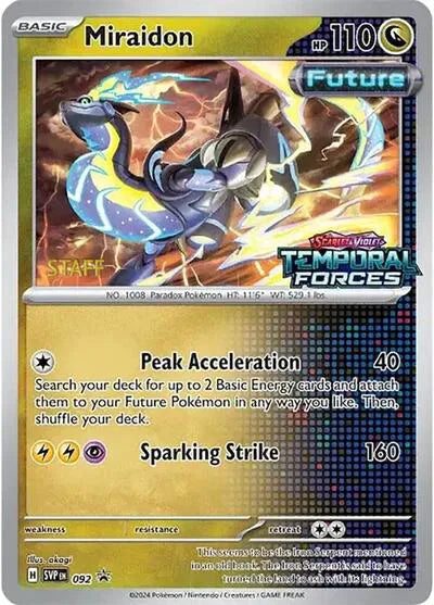 SVP 092 Miraidon (Staff) - SVP Black Star Promo