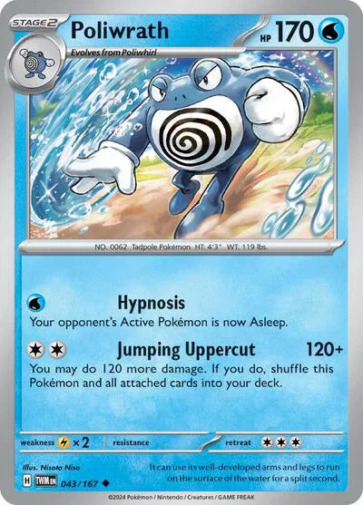 043/167 Poliwrath Reverse Holo - Twilight Masquerade