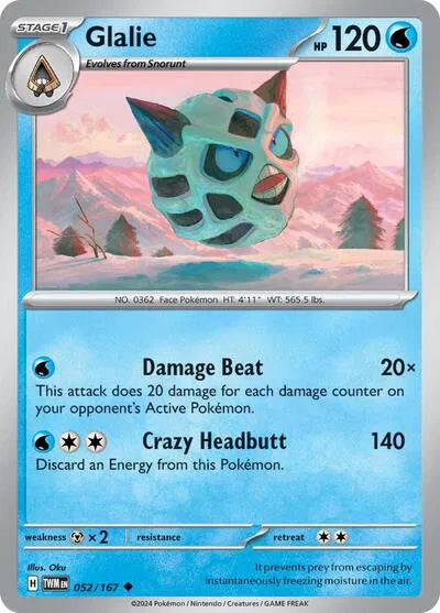 052/167 Glalie Reverse Holo - Twilight Masquerade