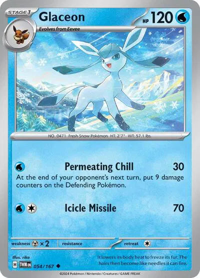 054/167 Glaceon Reverse Holo - Twilight Masquerade