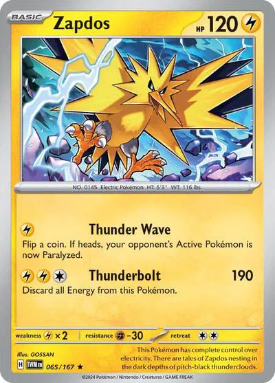 065/167 Zapdos Holofoil - Twilight Masquerade