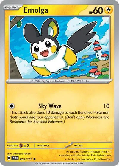 069/167 Emolga Reverse Holo - Twilight Masquerade