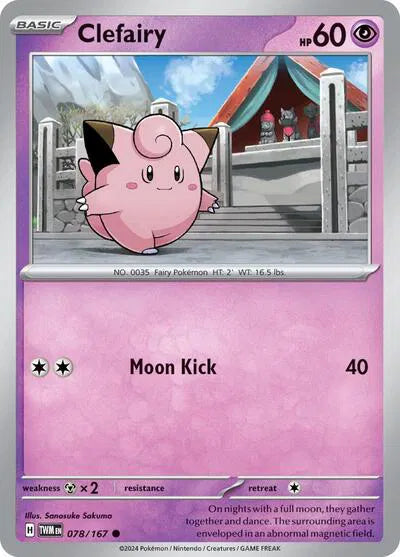 078/167 Clefairy Reverse Holo - Twilight Masquerade
