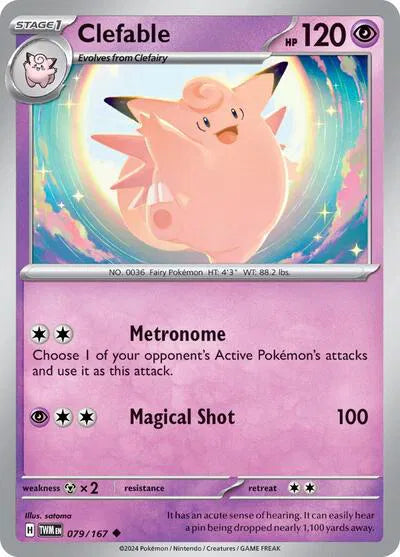 079/167 Clefable Reverse Holo - Twilight Masquerade