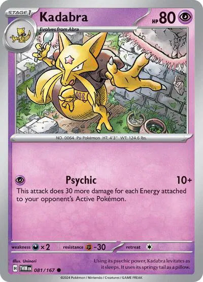 081/167 Kadabra Reverse Holo - Twilight Masquerade