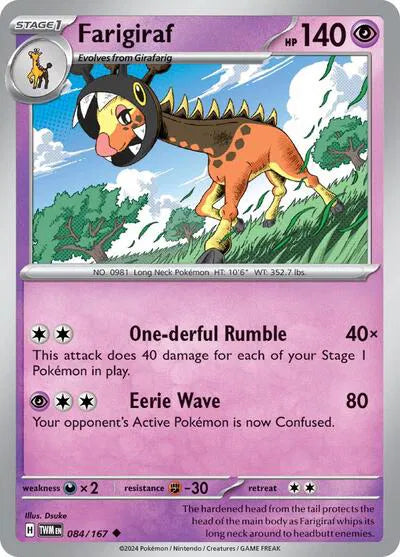 084/167 Farigiraf Reverse Holo - Twilight Masquerade