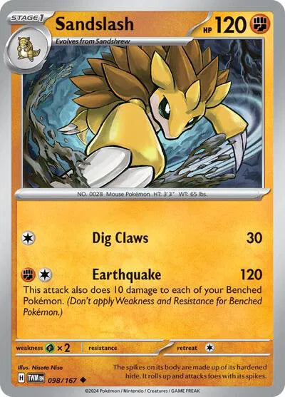098/167 Sandslash Reverse Holo - Twilight Masquerade