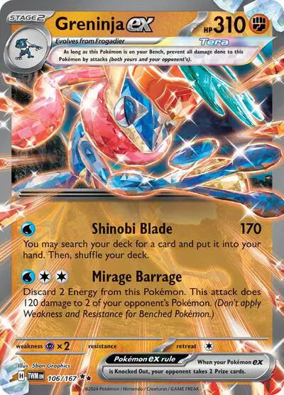 106/167 Greninja EX - Twilight Masquerade