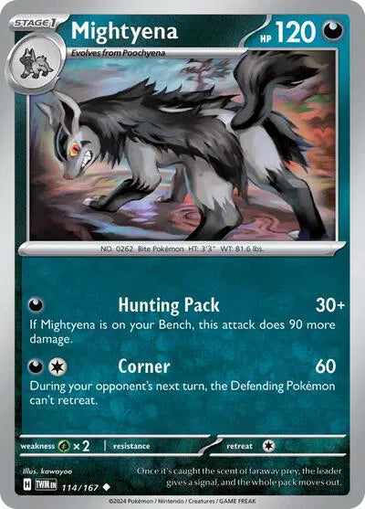 114/167 Mightyena Reverse Holo - Twilight Masquerade
