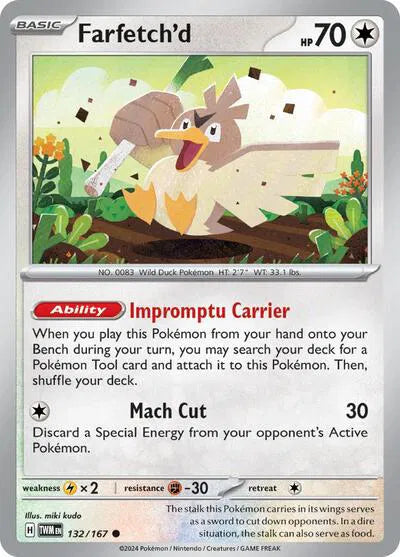 132/167 Farfetch'd Reverse Holo - Twilight Masquerade