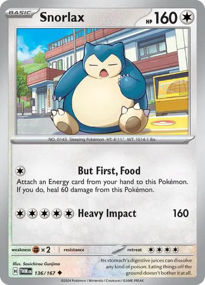 136/167 Snorlax Reverse Holo - Twilight Masquerade