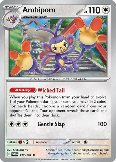 138/167 Ambipom Reverse Holo - Twilight Masquerade