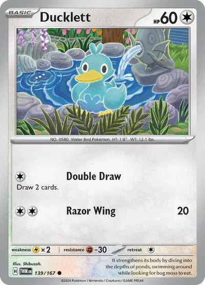 139/167 Ducklett Reverse Holo - Twilight Masquerade