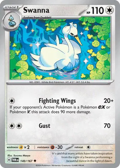 140/167 Swanna Reverse Holo - Twilight Masquerade
