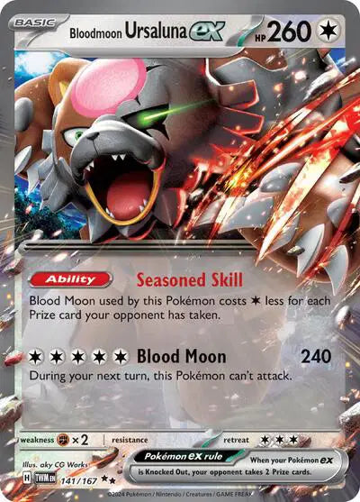 141/167 Bloodmoon Ursaluna EX - Twilight Masquerade
