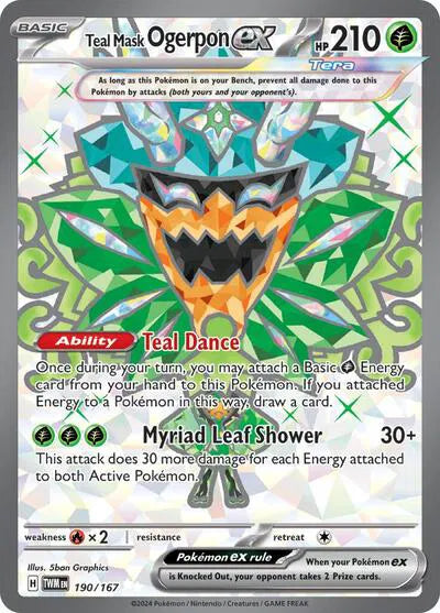 190/167 Teal Mask Ogerpon EX - Twilight Masquerade