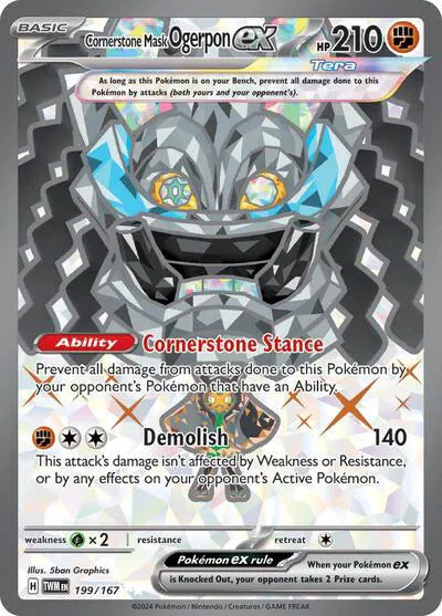 199/167 Cornerstone Mask Ogerpon EX - Twilight Masquerade