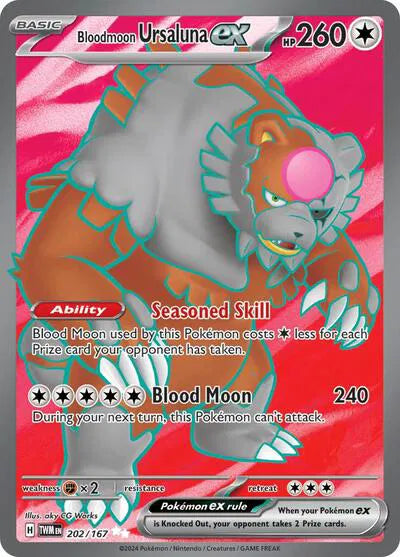 202/167 Bloodmoon Ursaluna EX - Twilight Masquerade