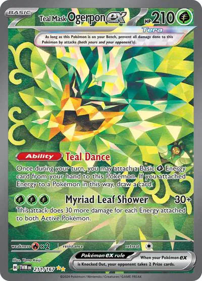 211/167 Teal Mask Ogerpon EX - Twilight Masquerade