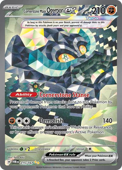 215/167 Cornerstone Mask Ogerpon EX - Twilight Masquerade