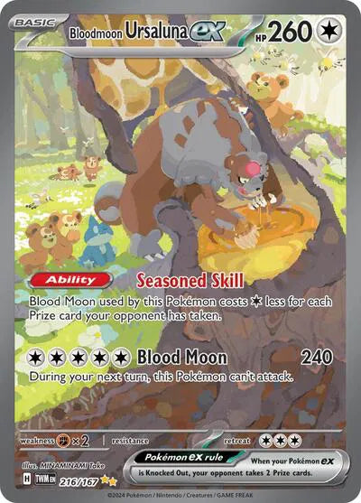 216/167 Bloodmoon Ursaluna EX - Twilight Masquerade