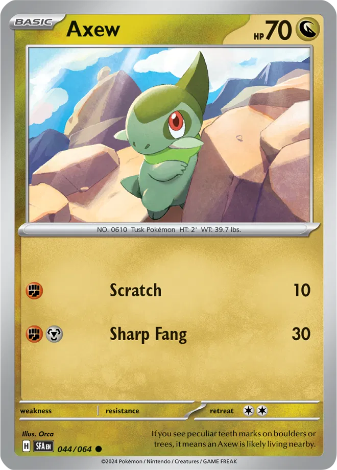 044/064 Axew Reverse Holo - Shrouded Fable