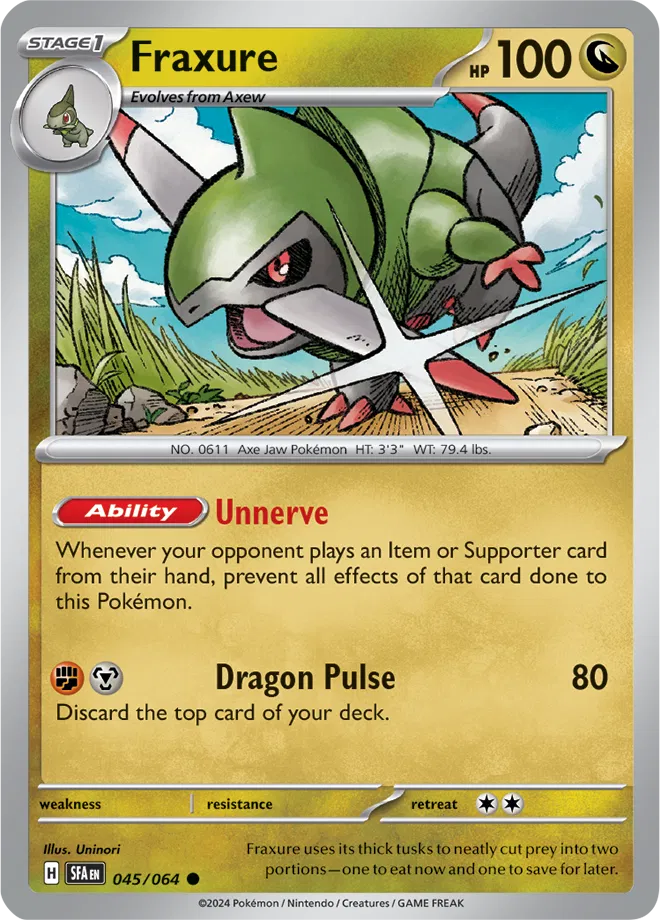 045/064 Fraxure Reverse Holo - Shrouded Fable