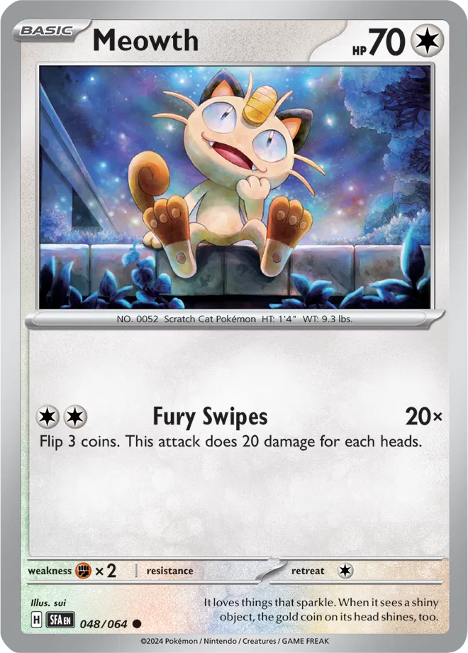 048/064 Meowth Reverse Holo - Shrouded Fable