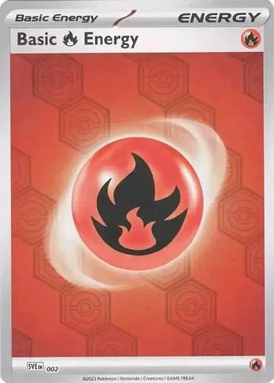 SVE 002 Basic Fire Energy Reverse Holo - Shrouded Fable