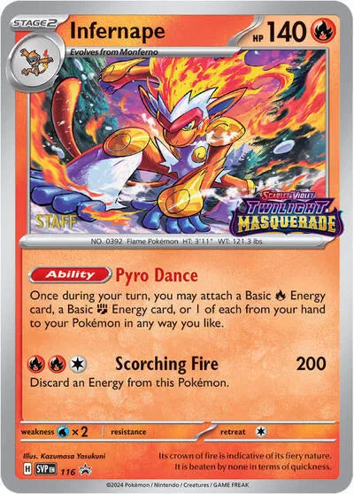 SVP 116 Infernape (Staff) - SVP Black Star Promo