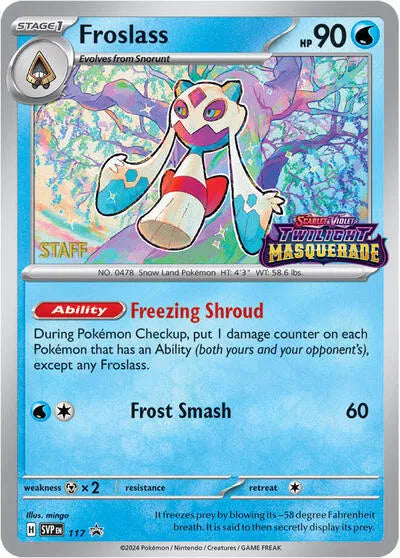 SVP 117 Froslass (Staff) - SVP Black Star Promo