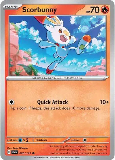 026/142 Scorbunny Reverse Holo