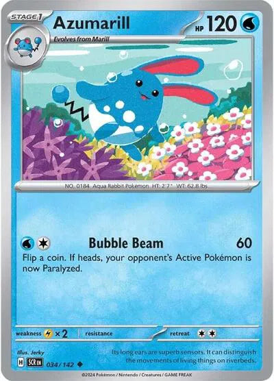 034/142 Azumarill Reverse Holo - Stellar Crown