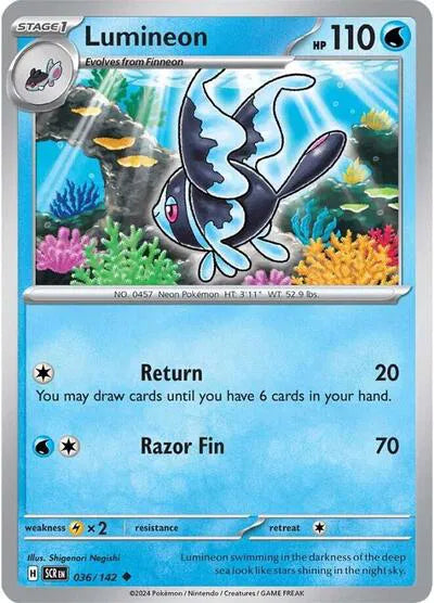 036/142 Lumineon Reverse Holo - Stellar Crown