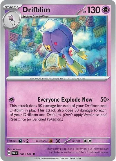 061/142 Drifblim Reverse Holo - Stellar Crown