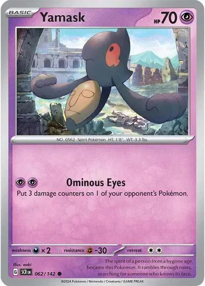 062/142 Yamask Reverse Holo - Stellar Crown