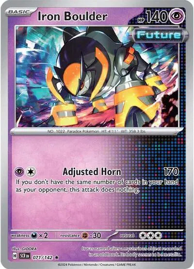 071/142 Iron Boulder Holofoil - Stellar Crown