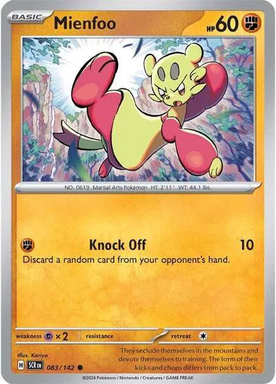 083/142 Mienfoo Reverse Holo - Stellar Crown